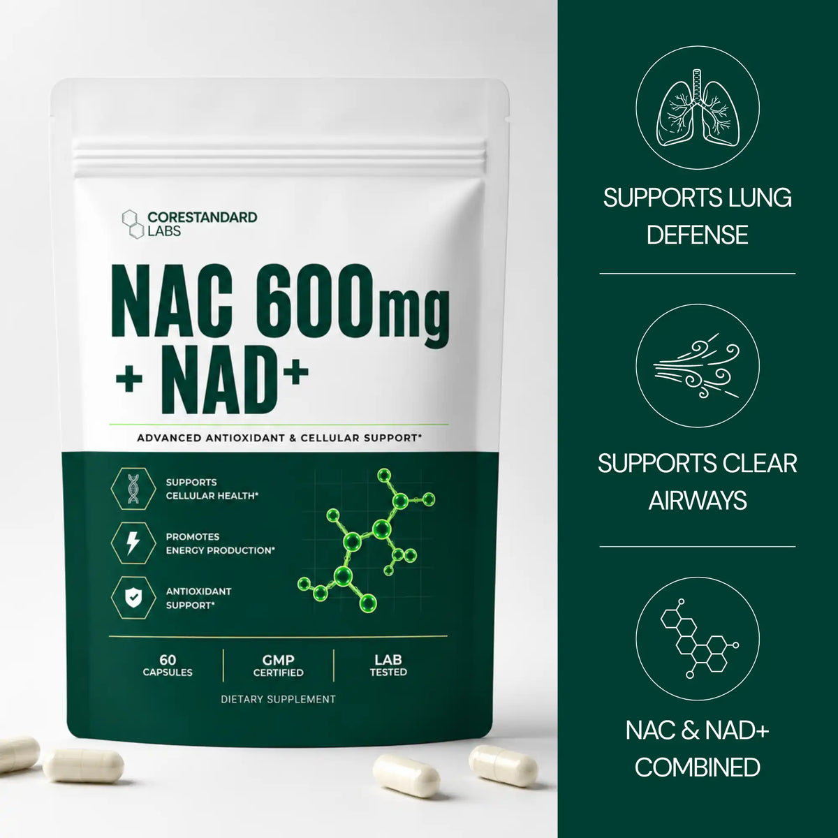 Lung Defense Complex — NAC 600mg + NAD+